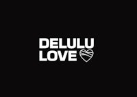 delulu love logo on a black background